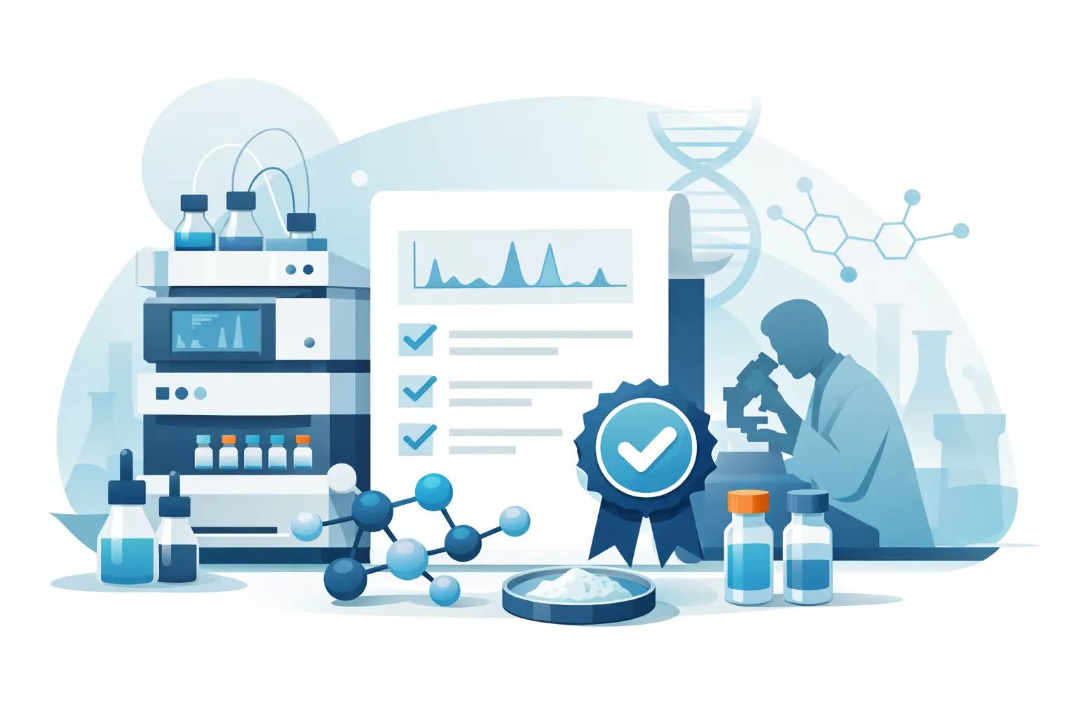 Какво доказва HPLC сертификат за пептиди? - Peptilabs